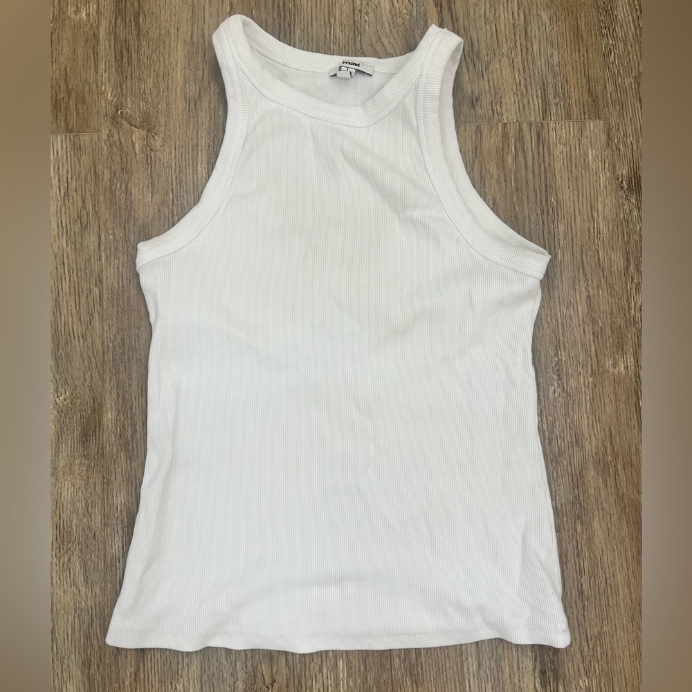 Mavi White Ribbed Top